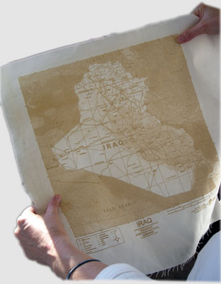 laser etched canvas map